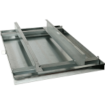 Condensate Metal Drain Pan, w/ Rail, 26 x 66 x 2", 24 ga