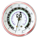 Red Plastic Compound Charging Manifold Gauge